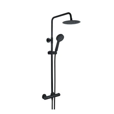 Carysil TF102BK Black Thermostatic Twin-Shower