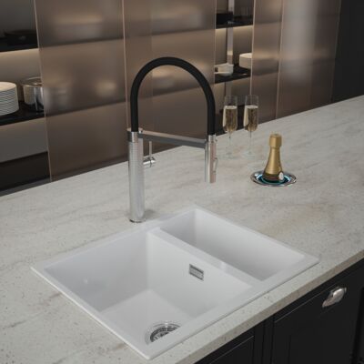 Quilt Diamond Carved Tube Spray Tap in Chrome