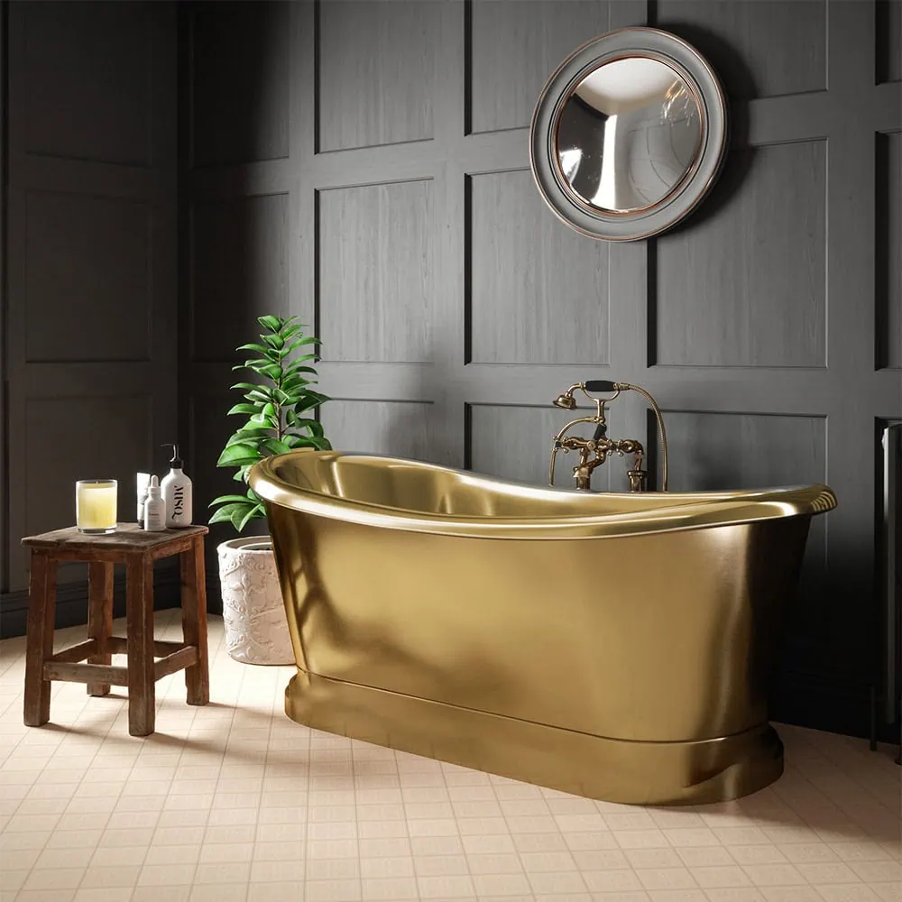 Traditional Brass Freestanding Bath 1650mm x 750mm - Image 2