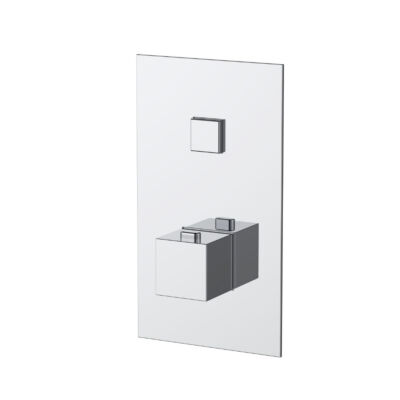 Square Thermostatic Shower Valve with Push Button