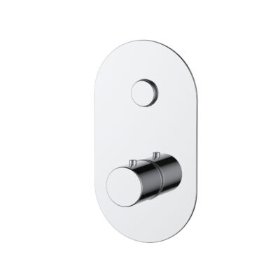 Round Thermostatic Shower Valve with Push Button