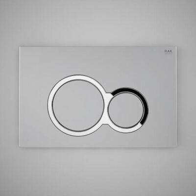 RAK Ceramics Round Flush Plate - Brushed Steel & Chrome