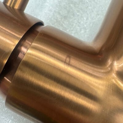 Alternative view of Carysil Tube Tap in Copper with Spray Function & White Tube - CL152