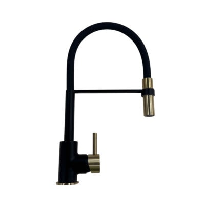 Carysil Tube Tap Matt Black and Brushed Brass Mix- CL157