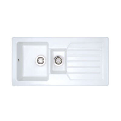 Ceramic Crystal Inset 1.5 Bowl & Drainer