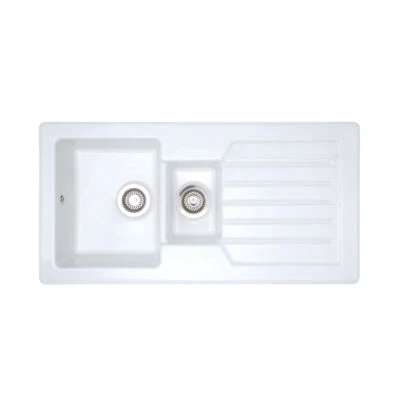 Ceramic Crystal Inset 1.5 Bowl & Drainer