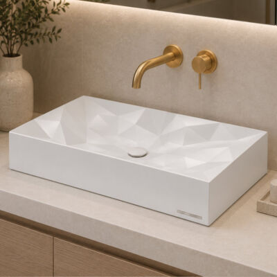 Sternhagen Kristall Large Sani Quartz Countertop Basin - White - Image 3