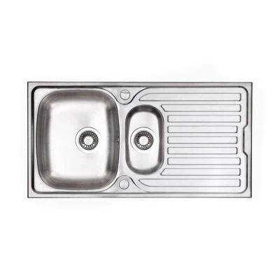 Easy 09 Stainless Steel Kitchen Sink and Waste Kit - 1.5 Bowl & Drainer