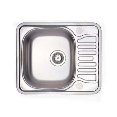 Easy 10 Stainless Steel Compact Kitchen Sink and Waste Kit - Single Bowl & Drainer